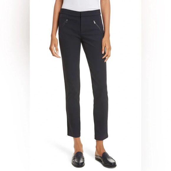 NWOT Rebecca Taylor Ava Techy Slim Trouser Pants in Navy Size 10 - Picture 1 of 11